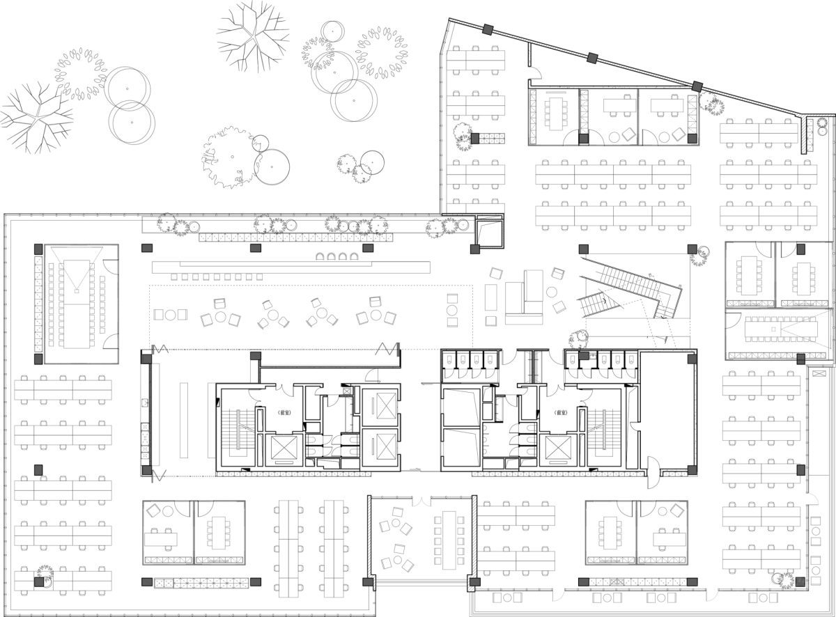 極致省錢辦公室裝修，一樓平面布置圖